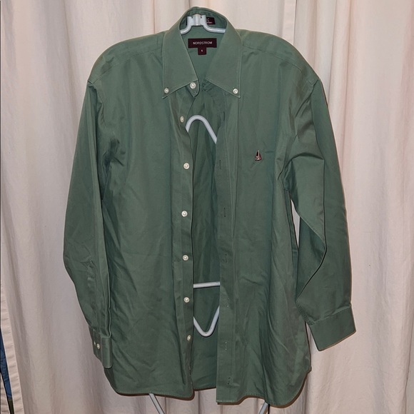 Nordstrom Other - Nordstrom Sage Button-Up Shirt men’s smart care sailboat logo S